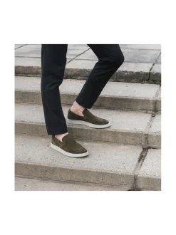 Kävelykengät & Loaferit<Pomar VIKLO Miesten loaferit GREEN SUEDE