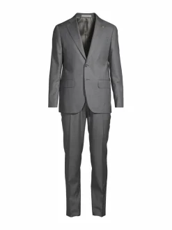 Puvut<Corneliani Villakangaspuku 014 GRAY MELANGE DARK BLACKBOARD