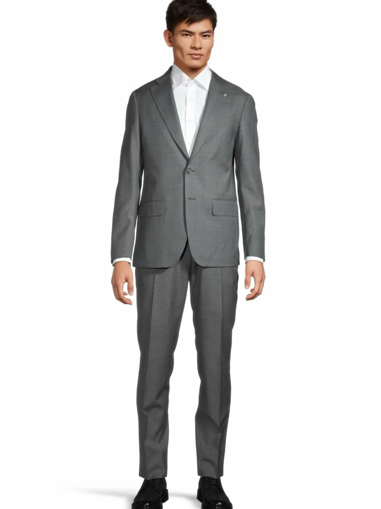 Puvut<Corneliani Villakangaspuku 014 GRAY MELANGE DARK BLACKBOARD