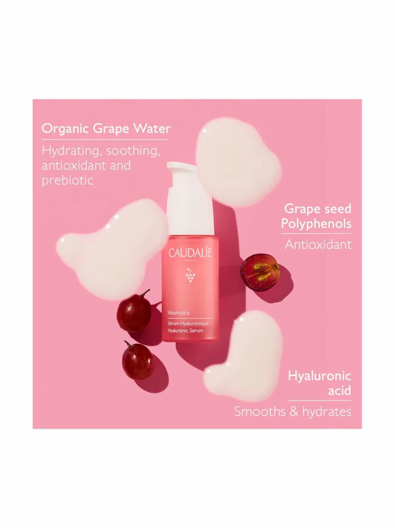 Caudalie Vinohydra Hyaluronic Serum -seerumi, 30ml^ Kasvojenhoito