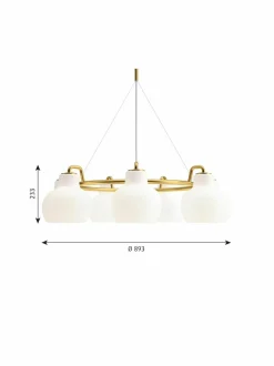 Louis Poulsen VL Ring Crown -kattovalaisin Ø 89,3 cm^ Kattovalaisimet