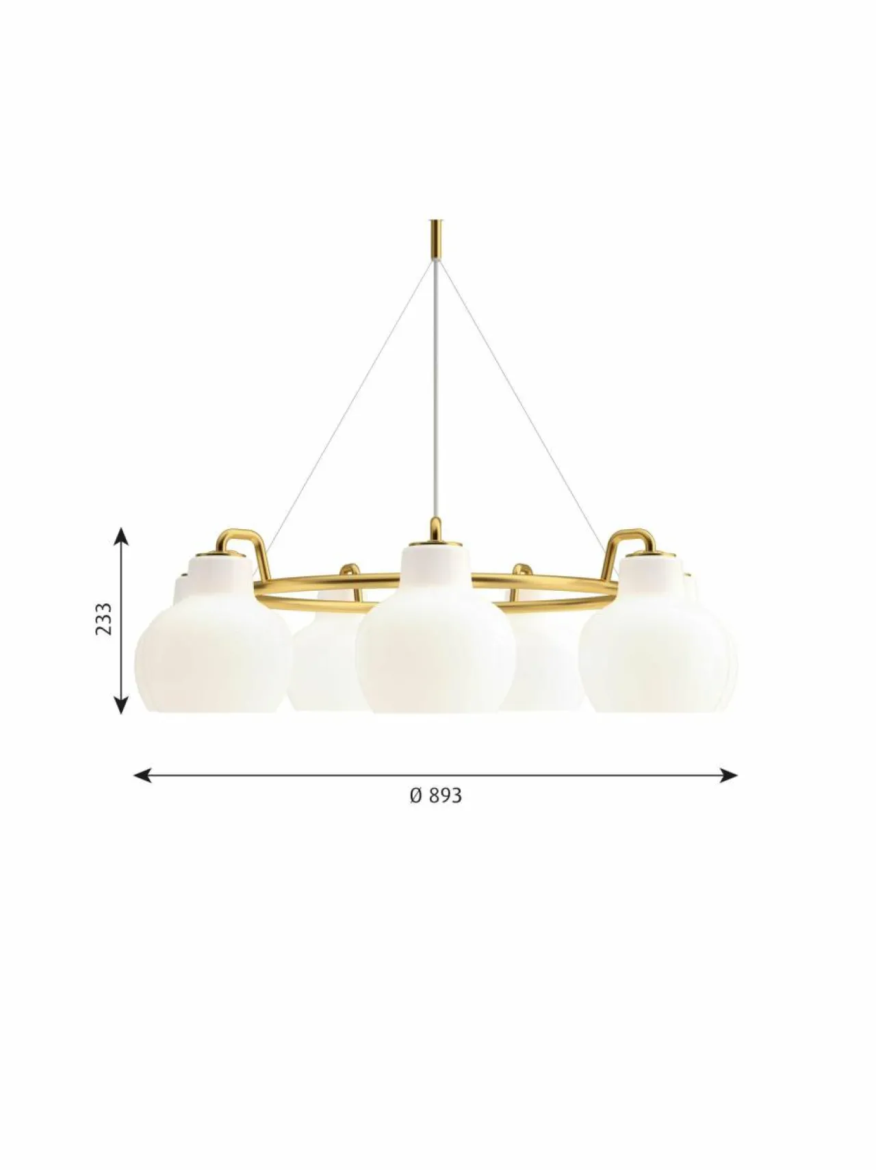 Louis Poulsen VL Ring Crown -kattovalaisin Ø 89,3 cm^ Kattovalaisimet