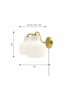 Louis Poulsen VL Ring Crown -seinävalaisin Ø 30,5 cm^ Seinävalaisimet