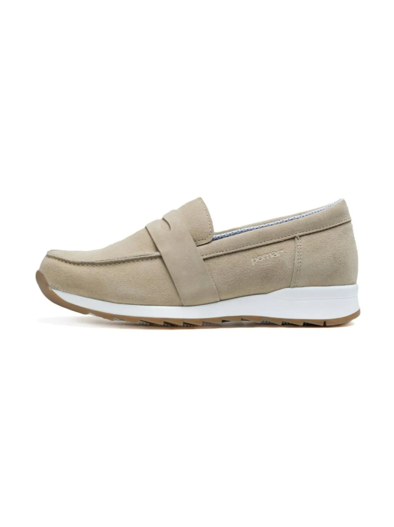 Kävelykengät & Loaferit<Pomar VUOKKO Naisten loaferit BEIGE SUEDE
