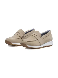 Kävelykengät & Loaferit<Pomar VUOKKO Naisten loaferit BEIGE SUEDE