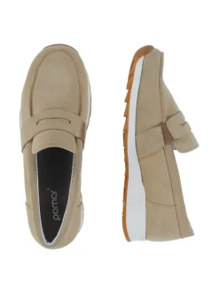 Kävelykengät & Loaferit<Pomar VUOKKO Naisten loaferit BEIGE SUEDE