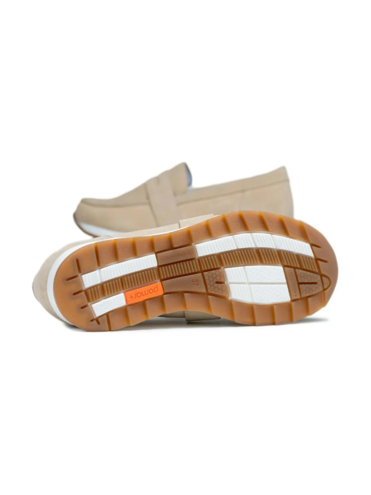 Kävelykengät & Loaferit<Pomar VUOKKO Naisten loaferit BEIGE SUEDE