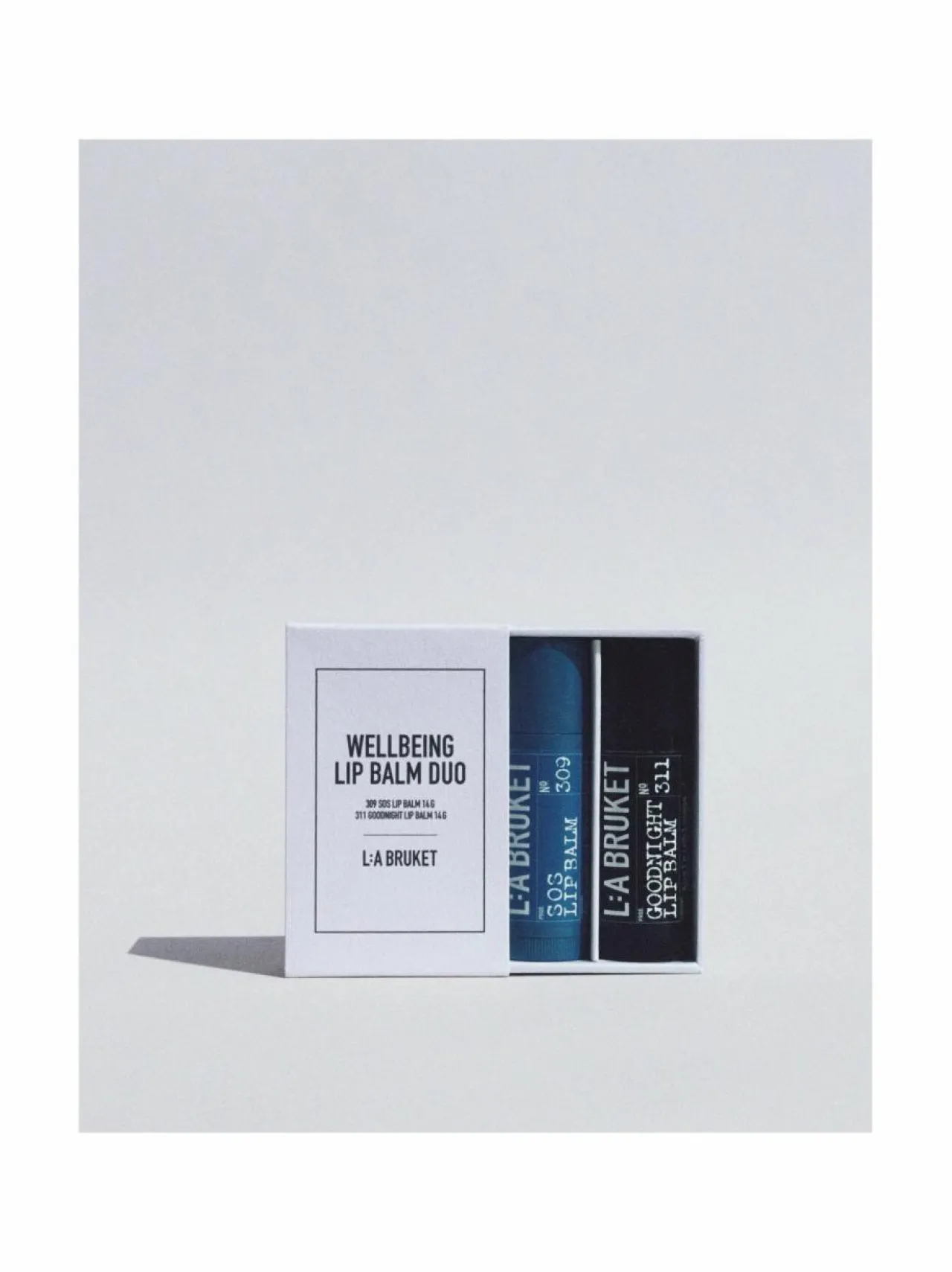 Lahjapakkaukset|Ihonhoitopakkaukset<L:A Bruket Wellbeing Lip Balm Duo -huulivoidepakkaus, 2x14g