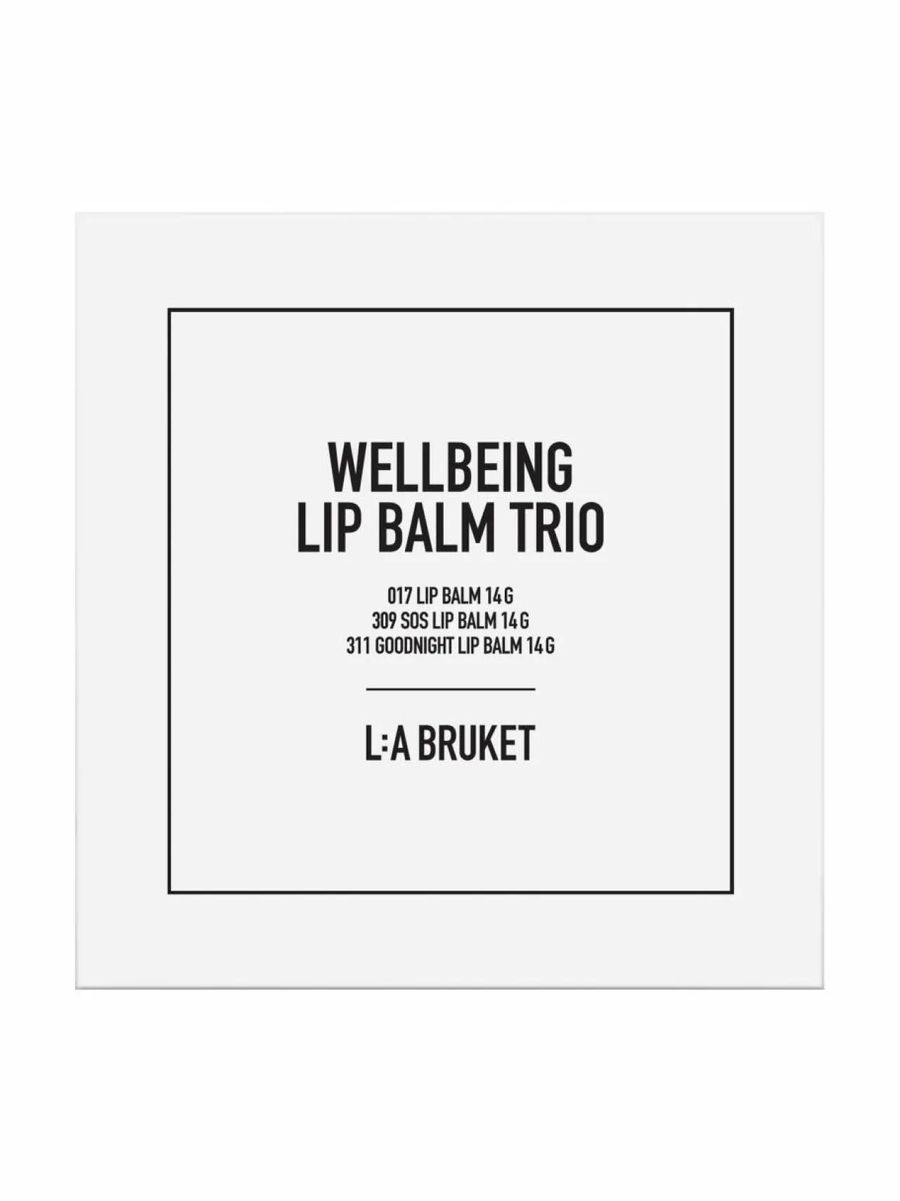 Lahjapakkaukset|Ihonhoitopakkaukset<L:A Bruket Wellbeing Lip Balm Trio -huulivoidepakkaus, 3x14g
