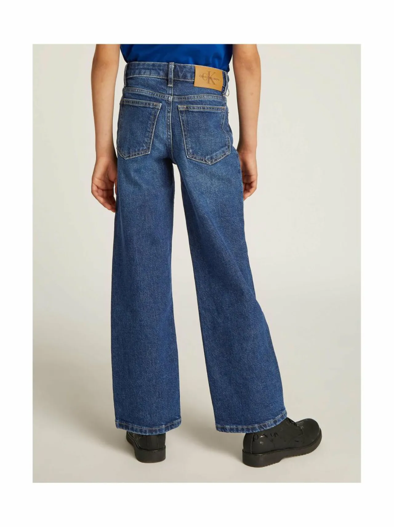 Farkut<Calvin Klein Kids Wide Leg Authentic -farkut 1BJ AUTHENTIC DARK BLUE COM