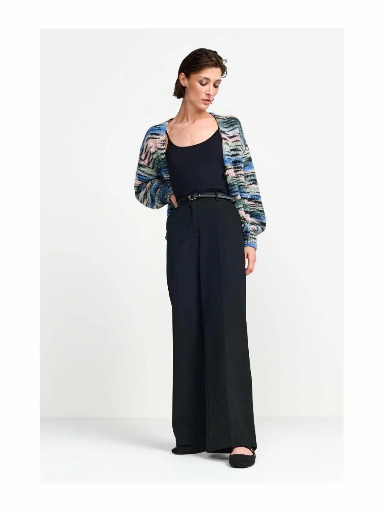 Housut<rich & royal Wide Leg -prässihousut 890 BLACK
