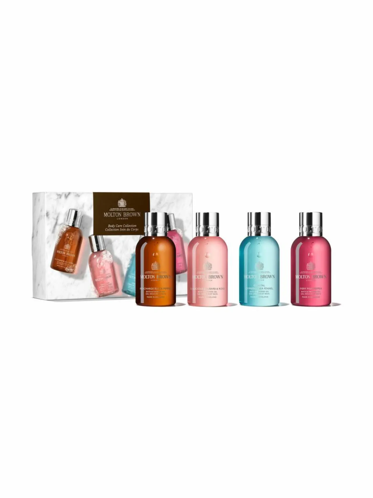 Molton Brown Woody and Floral Body Care Collection suihkusaippuapakkaus, 4 kpl^ Tuoksupakkaukset