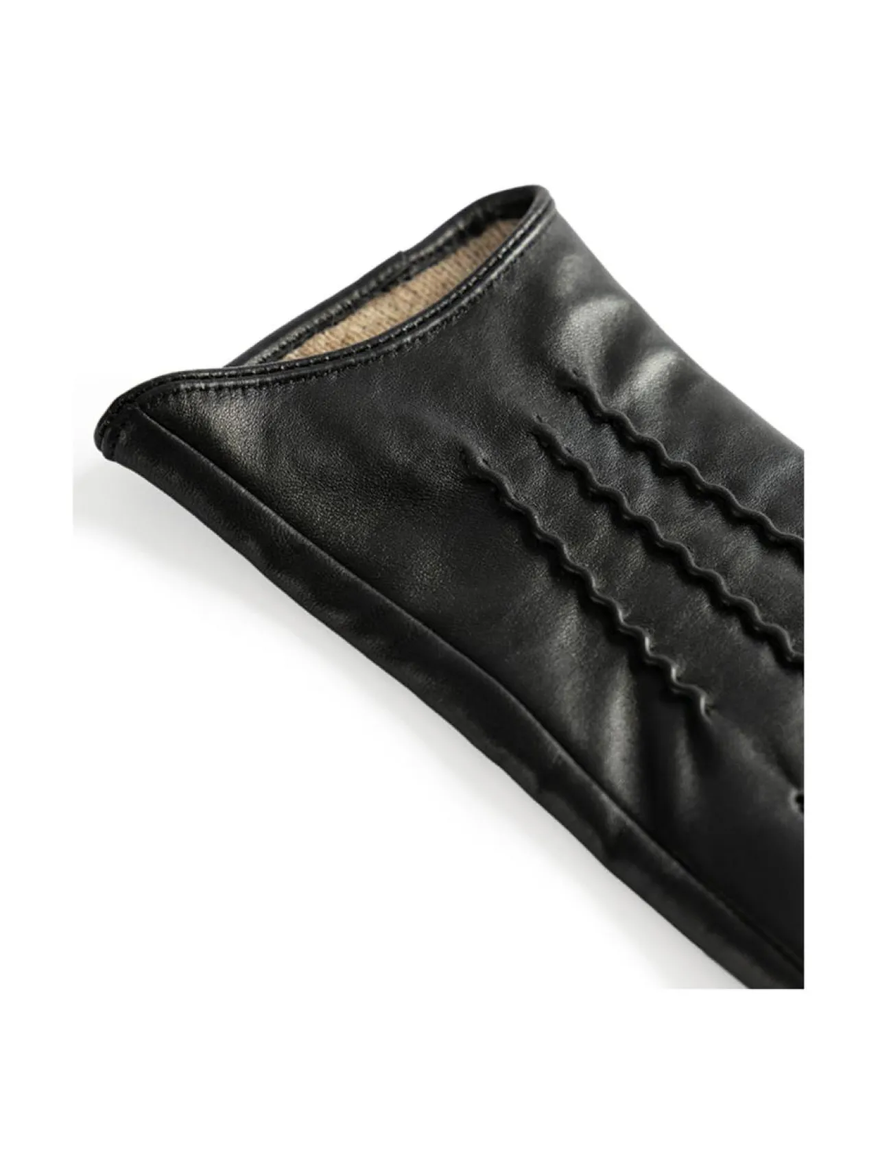 Käsineet<Berkeley W's Siena Lthr Gloves -nahkasormikkaat villavuorilla MUSTA