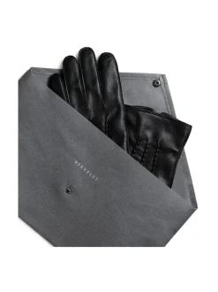 Käsineet<Berkeley W's Siena Lthr Gloves -nahkasormikkaat villavuorilla MUSTA