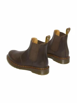 Nilkkurit<Dr. Martens Yellow Stitch Crazy Horse Chelsea -bootsit DARK BROWN