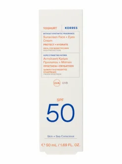 Aurinkotuotteet<Korres Yoghurt Sunscreen Face + Eyes Gel-Cream SPF 50 -geelivoide