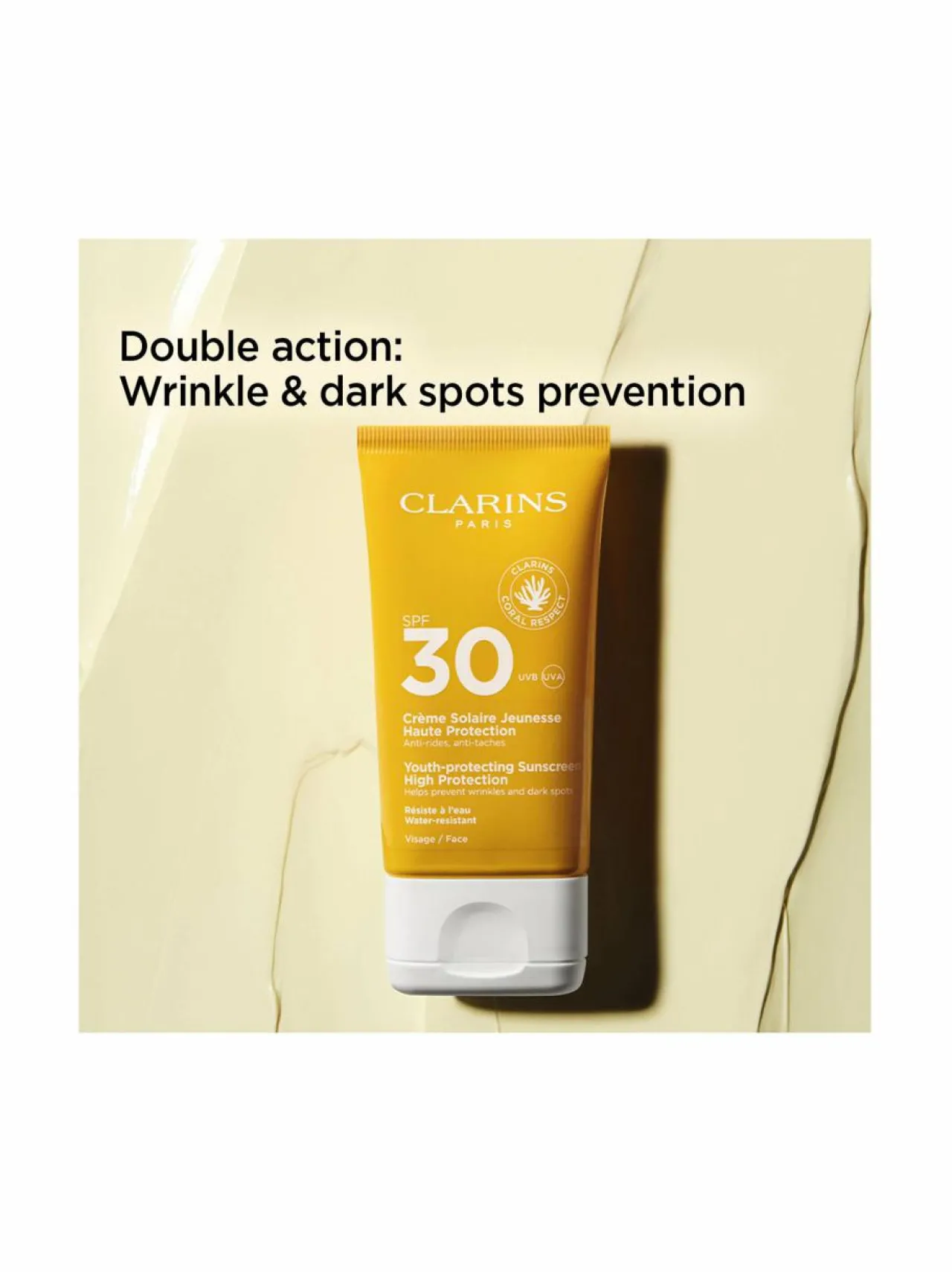 Aurinkotuotteet<Clarins Youth-protecting Sunscreen SPF 30 for face -aurinkosuojavoide
