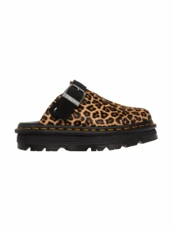 Sandaalit<Dr. Martens Zebzag Mule Leopard -mokkanahkapistokkaat LIGHT TAN+BLACK