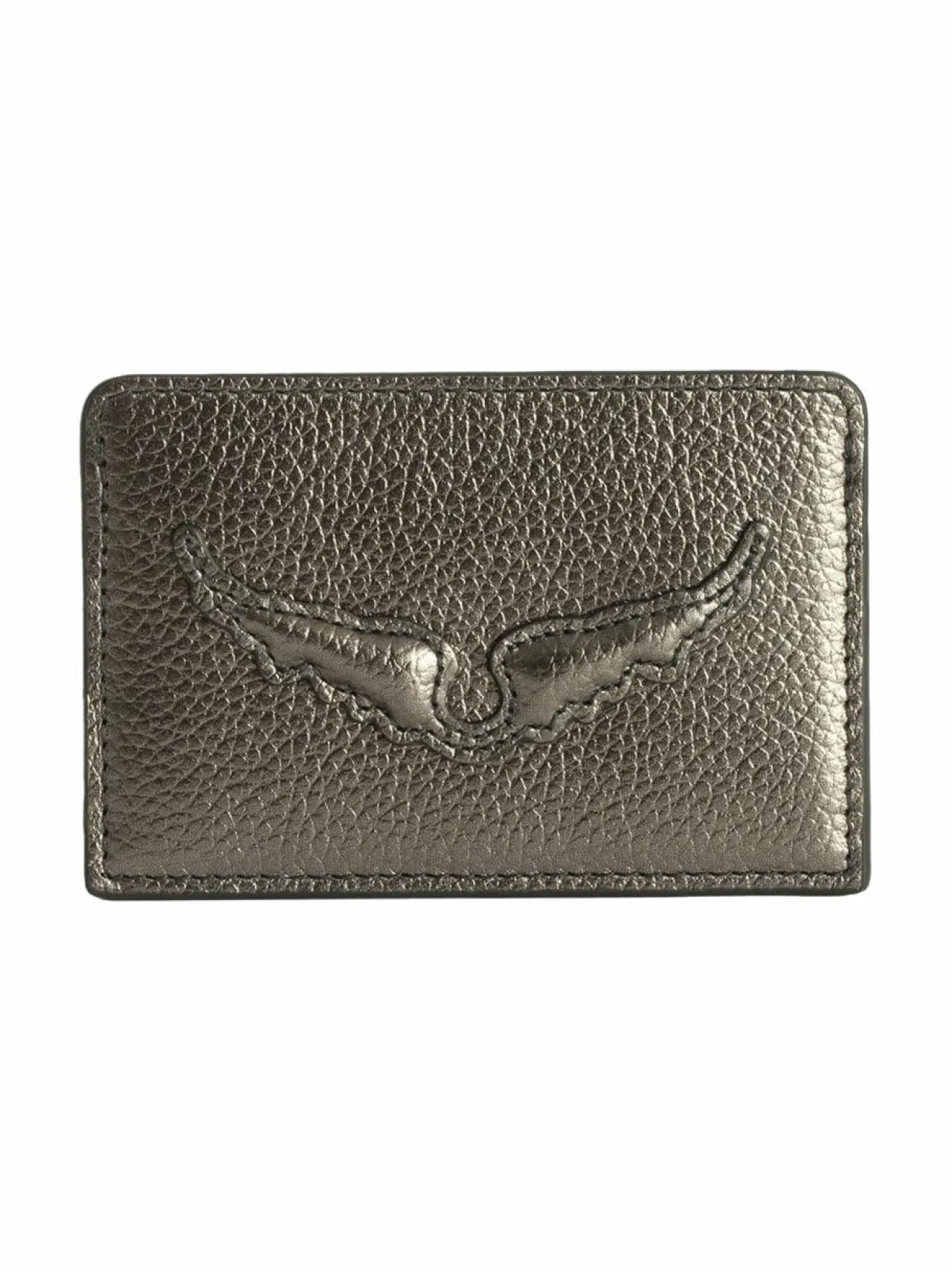 Zadig&Voltaire ZV Pass Metallic Grained Leather -korttikotelo^ Lompakot & Kotelot
