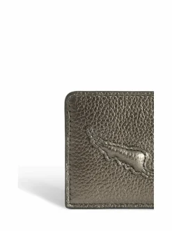 Zadig&Voltaire ZV Pass Metallic Grained Leather -korttikotelo^ Lompakot & Kotelot